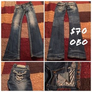 Rock Revivals Cuff Straight Jeans size 27